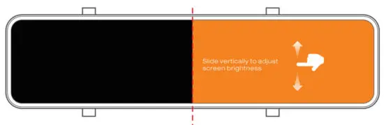 TOGUARD RM05 Touch Screen Streaming Video Rear View Mirror - shortcut operation 3