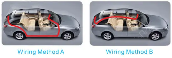 TOGUARD RM05 Touch Screen Streaming Video Rear View Mirror - wiring