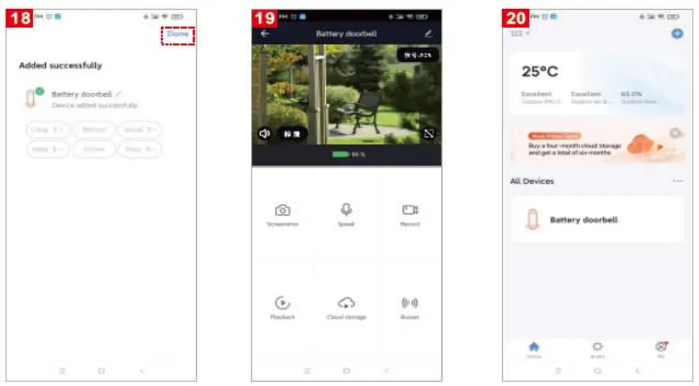 Golden Vision H4 Smart Battery Video Doorbell app 6