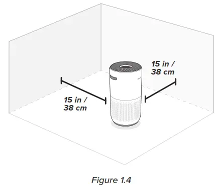 levoit Core 400S Smart True HEPA Air Purifier - purifier on a flat,