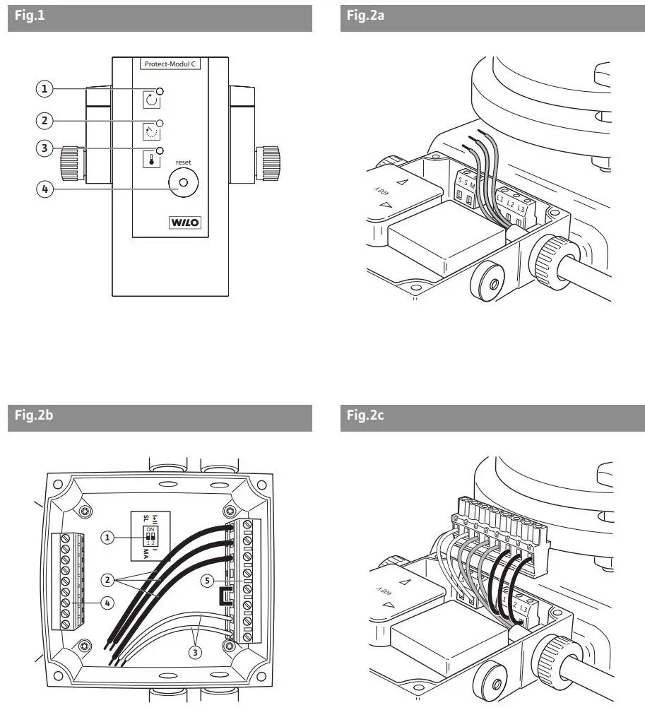 WILO TOP-Z 30 7 DM Protect-Modul C Instruction Manual - Fig 1,2