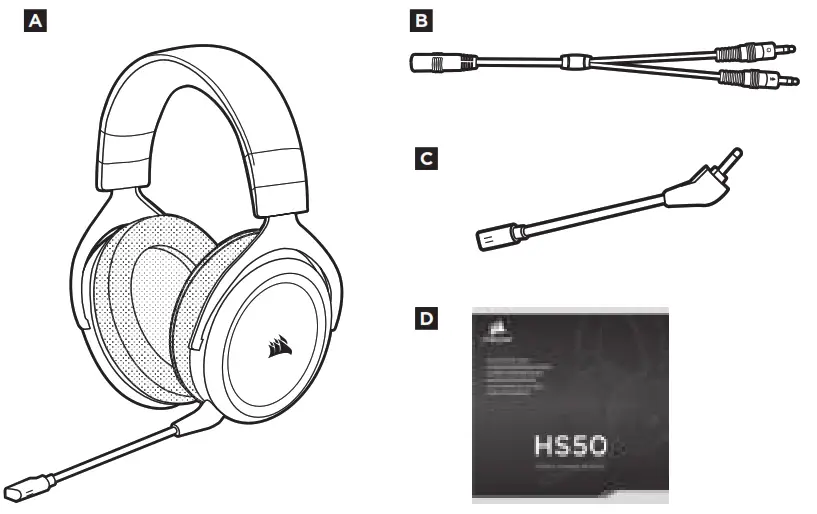 CORSAIR Stereo Gaming Headset-PACKAGE CONTENTS