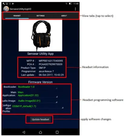 Sensear Utility App V2 Programming Tablet-fig2