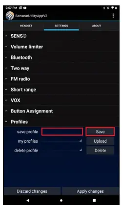 Sensear Utility App V2 Programming Tablet-fig6