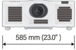 Dimensions Front view