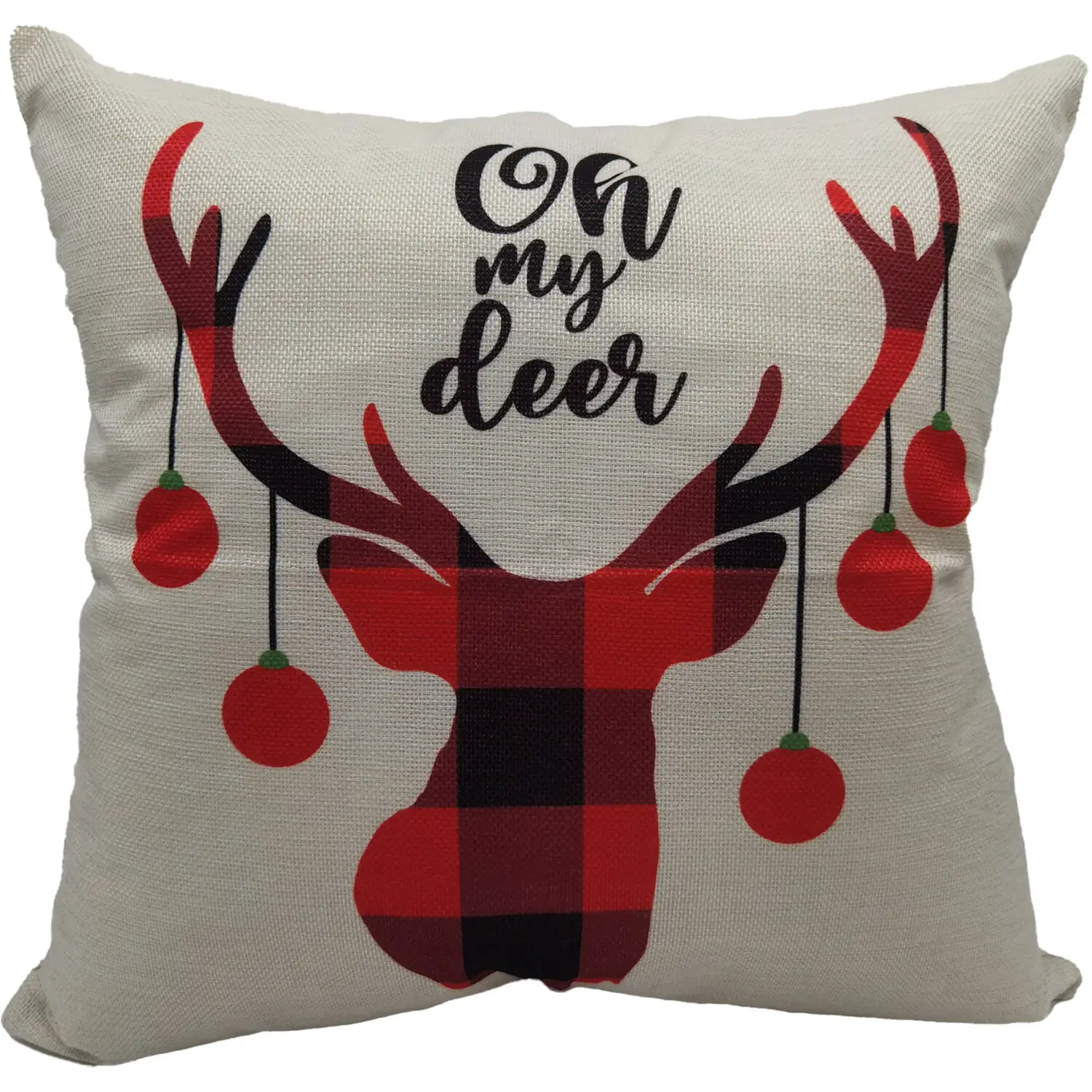 FRASER-HELL-FARM-FHFXMASPLW-WHT3-15.5 Inch-Oh-My-Deer-Accent-Pillow-product-image