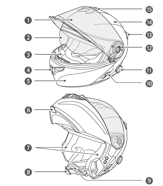 SENA GW00S1 Outrush Bluetooth Modular Motorcycle fig 3
