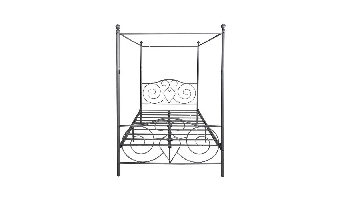 Homedepot Dj-748f-bk 54 Inch W Vintage Style Black Metal Frame Full Canopy Bed Instruction Manual Homedepot Dj-748f-bk 54 Inch W Vintage Style Black Metal Frame Full Canopy Bed Instruction Manual