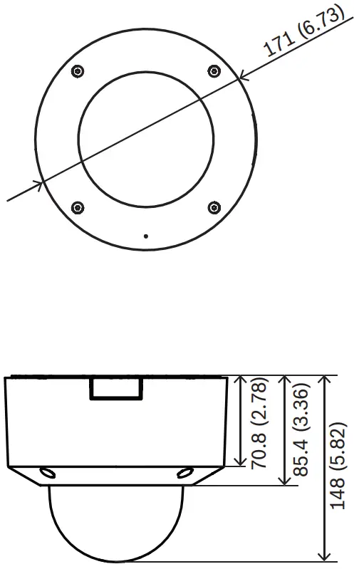 BOSCH NDV 8503 R LEXIDOME IP indoor 8000i 6MP PTRZ Network Dome Camera with 3 9 10mm Lens - Fig 58