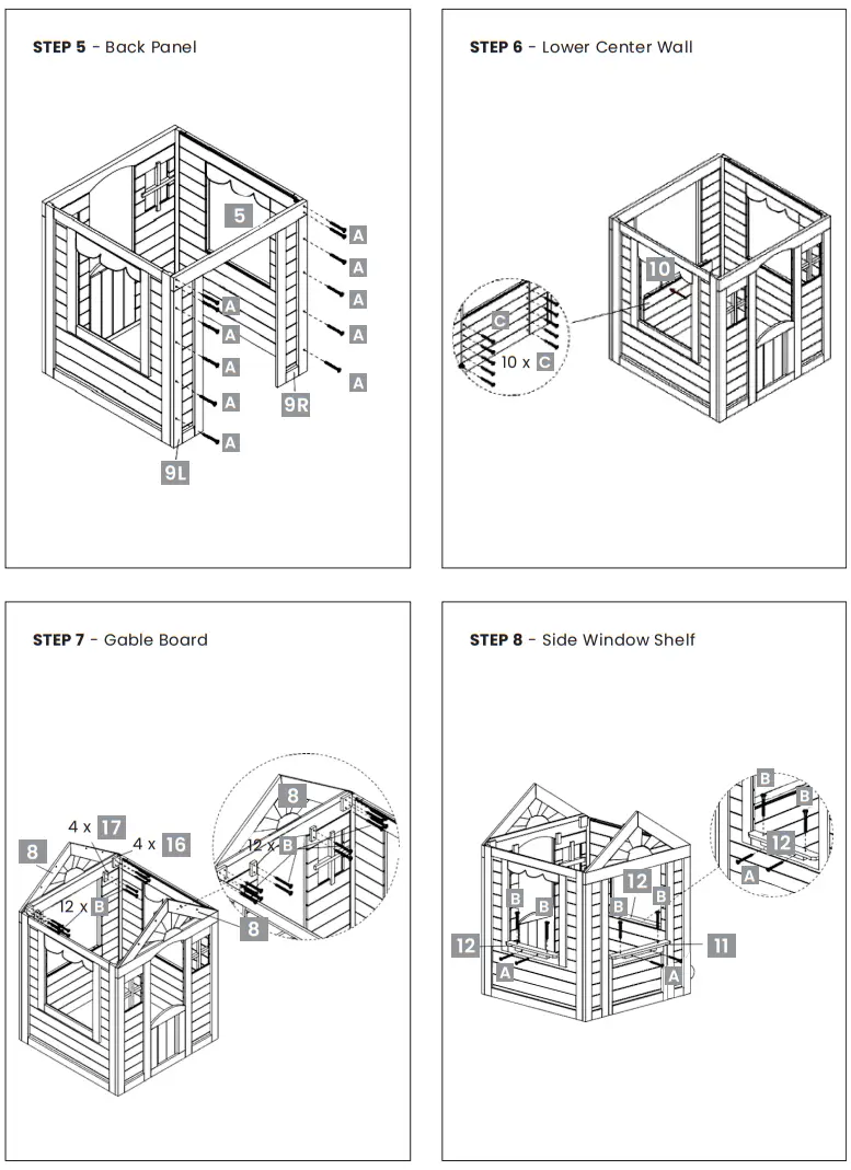 LIFESPAN KIDS LKCH-TEDV2NT KIDS Wooden Cubby House - fig 10