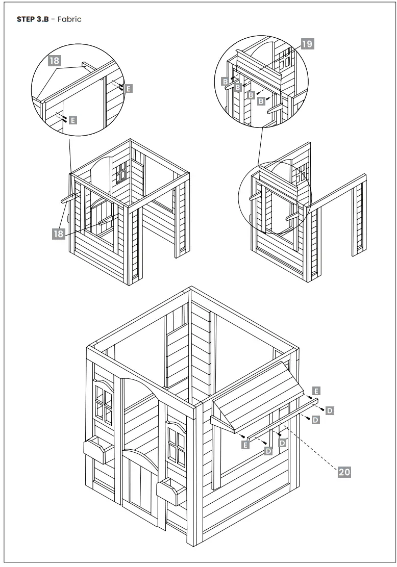 LIFESPAN KIDS LKCH-TEDV2NT KIDS Wooden Cubby House - fig 8