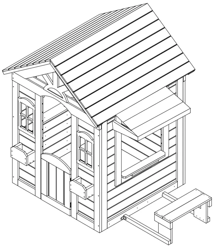 LIFESPAN KIDS LKCH-TEDV2NT KIDS Wooden Cubby House