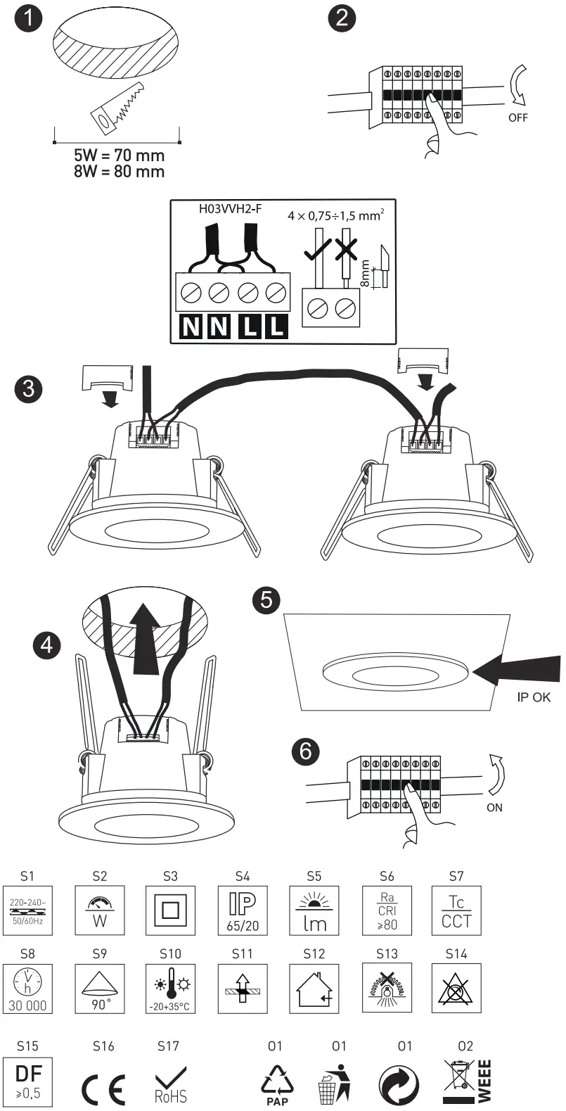 GREENLUX GXLL021 LED Bono Ceiling Light - Fig 1