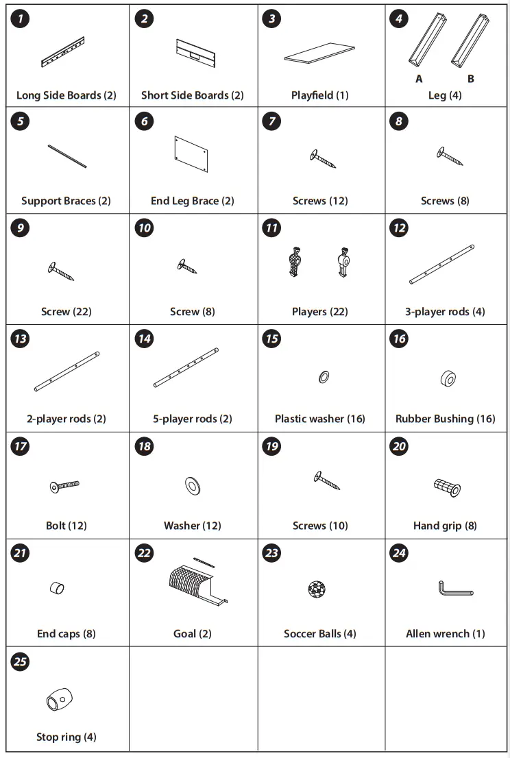 serenelife SLFSBLT47 48 Inch Competition Sized Foosball Table-fig1