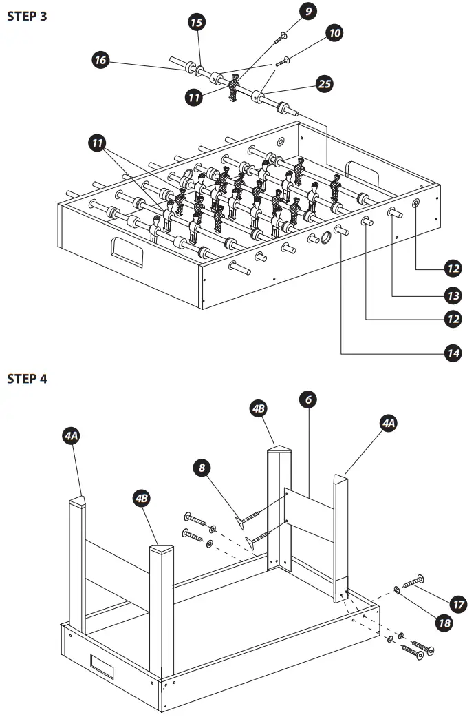 serenelife SLFSBLT47 48 Inch Competition Sized Foosball Table-fig3