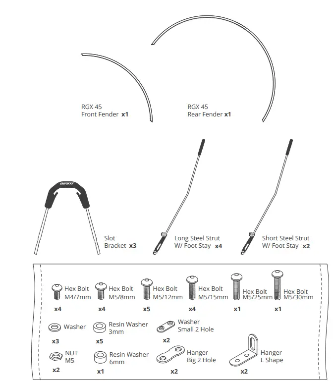 GAINT Speedshield RGX 45 Mudguard Set-fig2