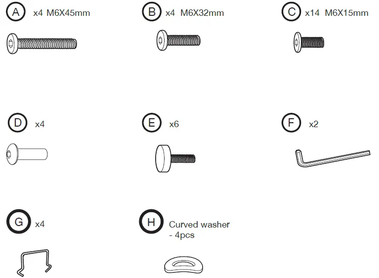 VonHaus-4000307IM -White-Metal-Double-Bed-Frame-FIG-1