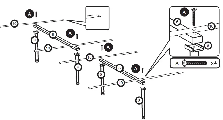 VonHaus-4000307IM -White-Metal-Double-Bed-Frame-FIG-4