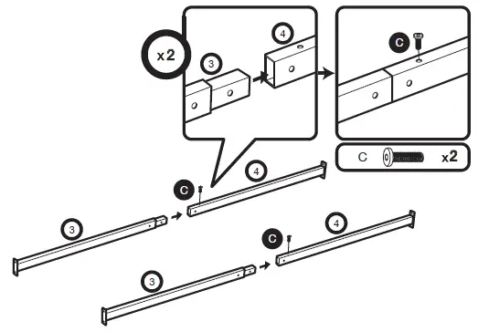 VonHaus-4000307IM -White-Metal-Double-Bed-Frame-FIG-5