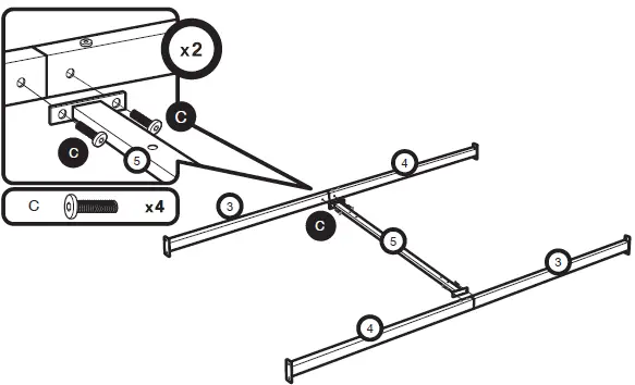 VonHaus-4000307IM -White-Metal-Double-Bed-Frame-FIG-6