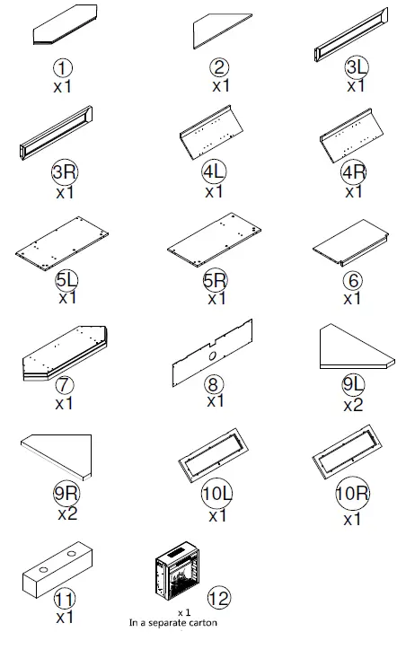 Southern ENTERPRISES HD053523 Sharielle 48 inch Touch Panel Electric Corner Electric Fireplace-4