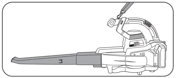 ozito Cordless 3-IN-1 Blower VAC- Blowing