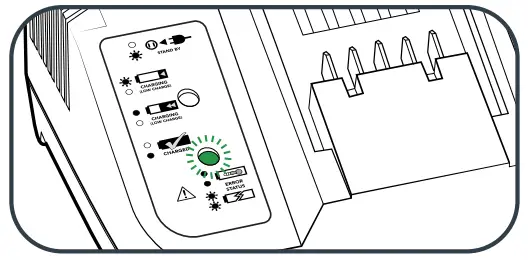 ozito Cordless 3-IN-1 Blower VAC-LED will flash