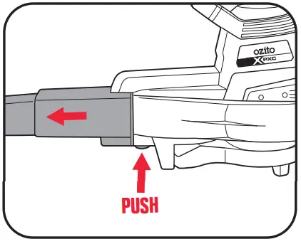 ozito Cordless 3-IN-1 Blower VAC- remove