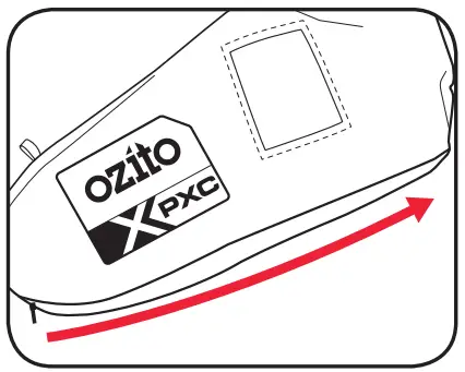 ozito Cordless 3-IN-1 Blower VAC- zipper