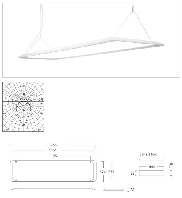 FAGERHULT 11083 539 Suspended Workplace Luminaire
