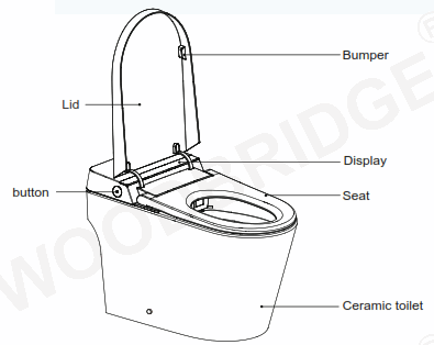 WOODBRIDGE B0990S Electronic Washlet Toilet - 3
