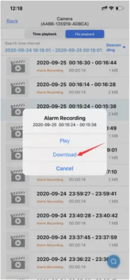 HX-2PT1 PTZ - Playback and Download Recordings 5