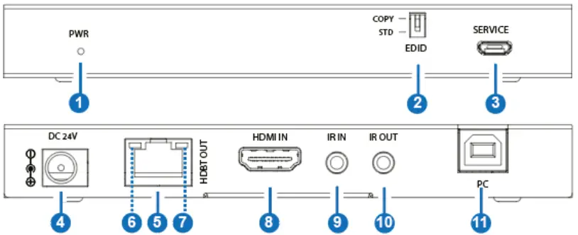 DIGITUS DS 55522 4K HDBaseT HDMI KVM Extender Set 150 m - Figure 1