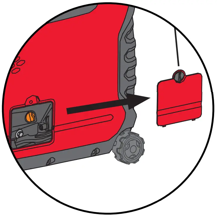Open oil fill access door