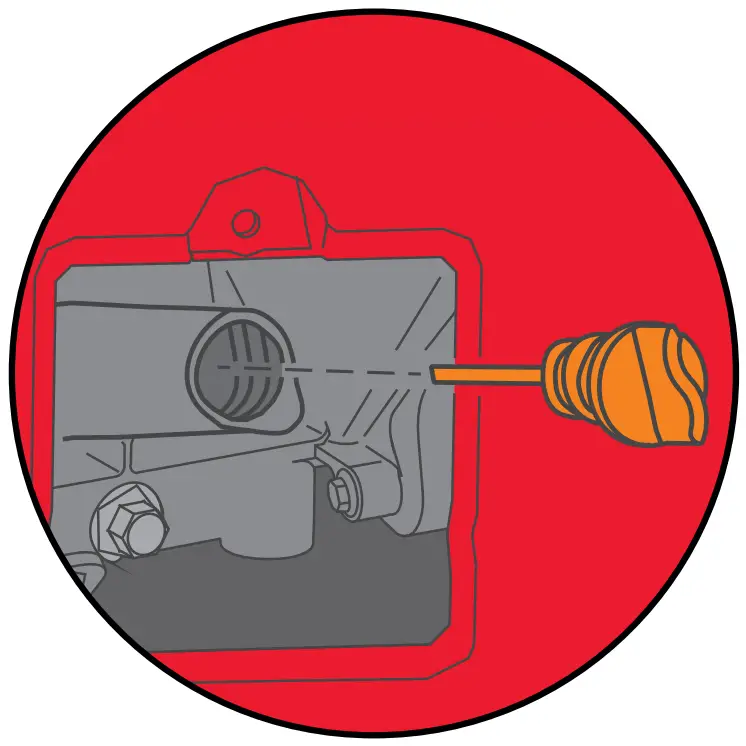 Remove oil fill plug