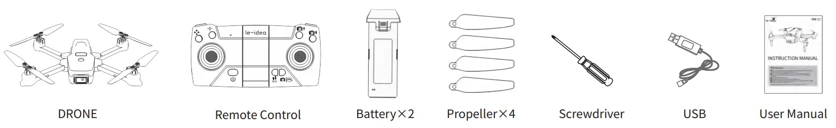 le-idea IDEA16 1080P Camera 5GHz WiFi FPV Foldable RC Drone - fig 3