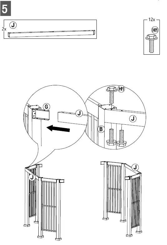 SUMMERCOVE-A102018600-11-ft-x-13-ft-Gray-Metal-Rectangle-Gazebo-with-Steel-Roof-fig-14