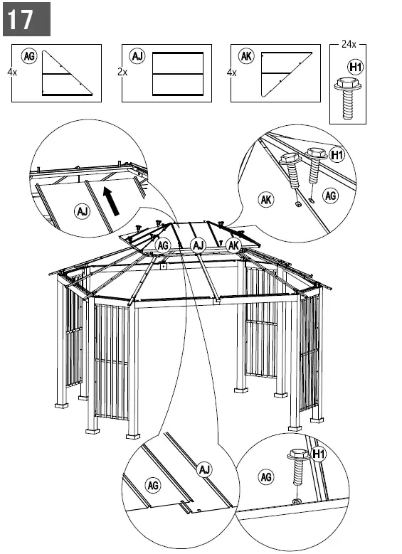 SUMMERCOVE-A102018600-11-ft-x-13-ft-Gray-Metal-Rectangle-Gazebo-with-Steel-Roof-fig-26
