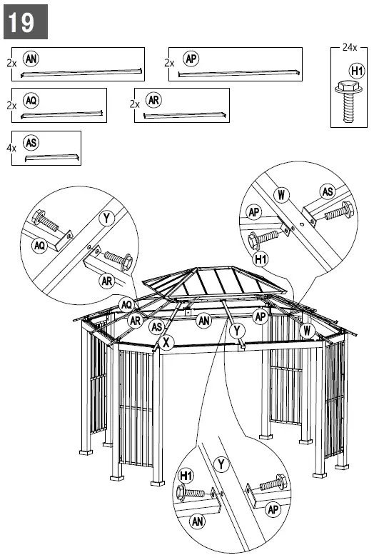 SUMMERCOVE-A102018600-11-ft-x-13-ft-Gray-Metal-Rectangle-Gazebo-with-Steel-Roof-fig-28