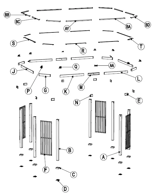 SUMMERCOVE-A102018600-11-ft-x-13-ft-Gray-Metal-Rectangle-Gazebo-with-Steel-Roof-fig-4