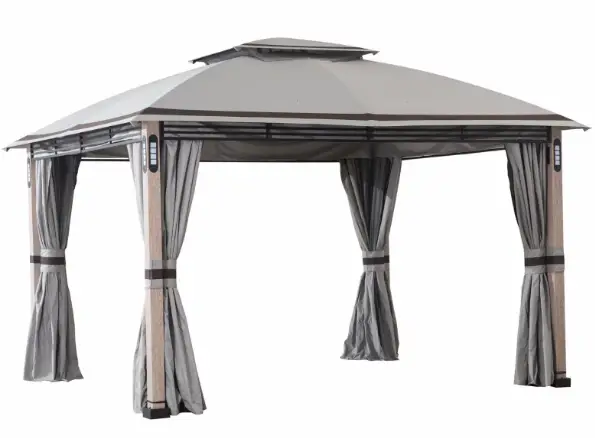 SUMMERCOVE-A102018600-11-ft-x-13-ft-Gray-Metal-Rectangle-Gazebo-with-Steel-Roof-product