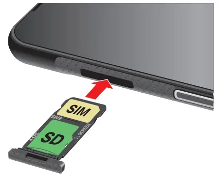 KYOCERa GB1023 Rugged DuraSport 5G Smartphone - card tray