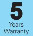 5 Years warranty logo