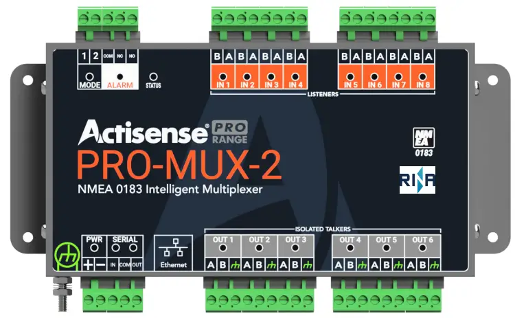 Actisensea PRO-MUX-2 Professional Type Approved NMEA 0183 Multiplexer -