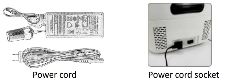 How to connect the car refrigerator to the power supply