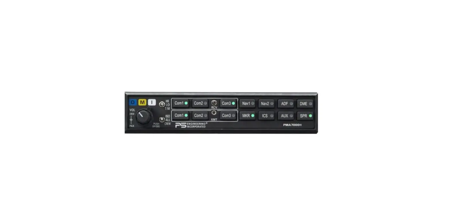 Ps Engineering Pma7000h-bt Stereo Audio Panel With Enhanced Cvr Instruction Manual