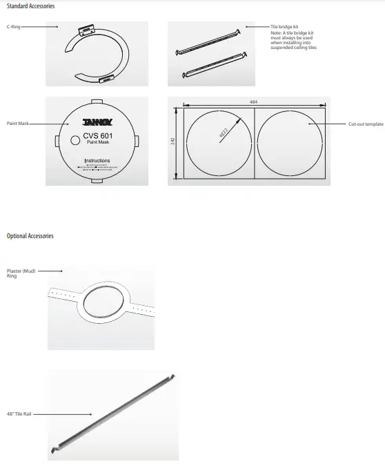 TANNOY CVS 801S 8In-Ceiling Subwoofer Loudspeaker-Accessories