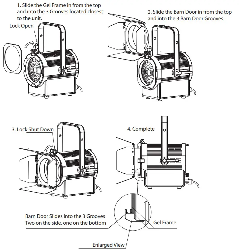 ADJ FR50Z LED Lighting- Barn Door Attachment