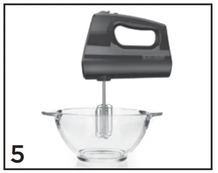 BLACK DECKER MX401B 5-Speed Hand Mixer - USE6