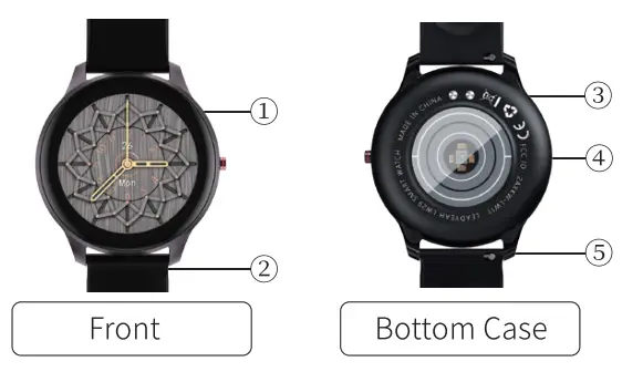 Leadyeah LW29 Android Smart Watches for Men and Women -parts overview